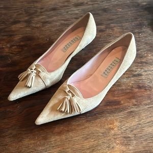 Barney’s cream suede pumps size 7.5